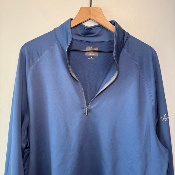 Greg Norman for Tasso Elba Men's Half Zip Pullover Jacket Navy Blue Size Large - Picture 5 of 6